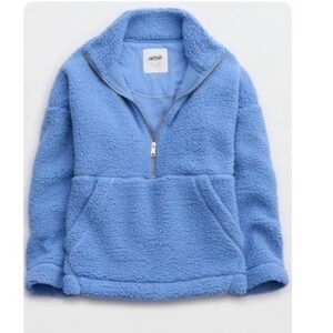 Aerie Cozy Blue Sherpa Jacket